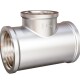 LD Тройник латунный переходной ВР DN 25x15x25, 1"х1/2"х1", никелированный-0