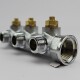ONE PLUS Коллектор хромированный 3/4"x1/2"х3-1