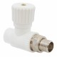 Lammin Вентиль радиаторный прямой PP-R 20х1/2" НР белый-0