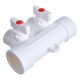 Lammin Коллектор с шаровыми кранами PP-R ВР 32х1/2"х2 выхода, белый-2