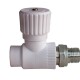 Lammin Вентиль радиаторный прямой PP-R 20х1/2" НР серый-0