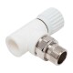 Lammin Вентиль радиаторный угловой PP-R 20х1/2" НР белый-1