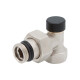 DR Клапан запорный угловой 1/2"x1/2", никель, крышка ABS пластик-0