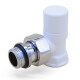 DR Клапан запорный угловой 1/2"x1/2", белый, крышка латунь-0