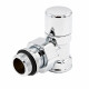 DR Клапан запорный угловой 1/2"x1/2", хром, крышка латунь-0