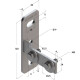 Termoclip Фланец торцевой продольный TEF L 28 4F2 M8-2
