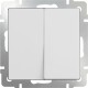 Werkel Выключатель двухклавишный WL-01-SW-2G, белый-0