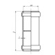 Муфта двухраструбная KGMM Ostendorf KG-2