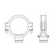 GRX Хомут муфтовый седелка грувлок DN 200x100, 219x114, 8"x4"-3