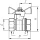 Valfex OPTIMA Кран шаровой латунный В-В DN20, 3/4" бабочка-1