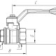 VALFEX Кран шаровой для газа В-Н рычаг-1