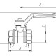 Valfex OPTIMA Кран шаровой никелированный В-В DN20, 3/4" рычаг-3