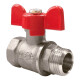 Valfex OPTIMA Кран шаровой никелированный Н-В DN15, 1/2" бабочка-1