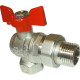 Valfex PREMIUM Кран шаровой угловой с американкой Н-В DN20, 3/4" бабочка-0