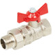 Valfex Кран шаровой никелированный с американкой Н-В DN20, 3/4'' бабочка-0