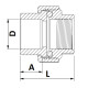 Fusitek Муфта комбинированная разъемная PP-R 40x1.1/4" ВР-1