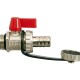 Smart Install Кран шаровой латунный дренажный DN 15, 1/2" со штуцером-0