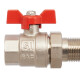 Smart Install Кран шаровой латунный с американкой В-Н DN 20, 3/4" бабочка-0