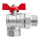 Smart Install Кран шаровой латунный с американкой угловой В-Н DN 20, 3/4" бабочка-0