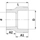 Fusitek Муфта переходная PP-R 110x63-2