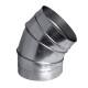 V-VENT Отвод 45° круглого сечения оцинкованный-1