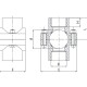 Unidelta Врезка монтажная ПНД 125x1" ВР, 6 болтов-2