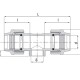 Unidelta Тройник с внутренней резьбой ПНД 32x1/2"x32-3