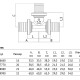 UNI-FITT 746P Тройник аксиальный PPSU-1