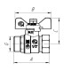 AQUALINK Кран шаровой для газа В-Н бабочка-2