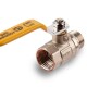 AQUALINK Кран шаровой для газа В-Н PN 40, DN 20, 3/4" рычаг-0