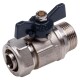 AQUALINK Кран шаровой для МП труб обжим-НР-2