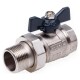 AQUALINK Кран шаровой со сгоном В-Н PN 40, DN 25, 1" бабочка-0