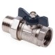 AQUALINK Кран шаровой со сгоном В-Н PN 40, DN 25, 1" бабочка-2