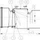 Канализационный затвор HL 710.2-720.2 двухкамерный с фиксатором-1
