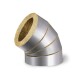 Отвод кашированный негорючий 60° XOTPIPE SP-100 L-60 Alu1-0