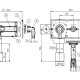 HL 405 Сифон скрытой установки для стиральной машины DN40/50 с подключением воды-1