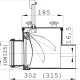 Канализационный затвор HL710.1V-1