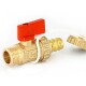 Uni-Fitt Кран шаровой сливной Н-Н 1/2"x3/4" со штуцером и заглушкой-0