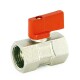 Uni-Fitt Кран шаровой мини В-В DN 15, 1/2", флажок красный металл-0