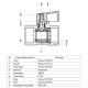 Uni-Fitt Кран шаровой мини В-В DN 15, 1/2", флажок красный металл-1