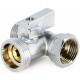 Uni-Fitt Кран шаровой проходной Н-Н-В 1/2"x3/4"x1/2" для стиральных машин-0