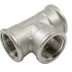 Tiemme 1570N Тройник латунный В 3/8"x3/8"x3/8", никелированный-1