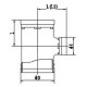 ГРуВ Тройник переходной под муфту грувлок DN 200x65, 219x76, 8"x2.1/2"-1