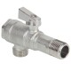 TEBO Кран шаровой угловой с фильтром для сантехприборов Н-Н 1/2"х1/2", хром-0