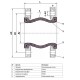 Tecofi Компенсатор резиновый со скользящими фланцами, EPDM, PN25 DN 100-1
