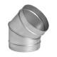 V-VENT Отвод воздуховода 45° круглого сечения оцинкованный 0,6 мм-0