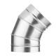 V-VENT Отвод воздуховода 45° круглого сечения оцинкованный 1,0 мм-0
