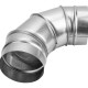 V-VENT Отвод воздуховода 90° круглого сечения оцинкованный 0,9 мм-0