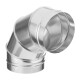 V-VENT Отвод воздуховода 90° круглого сечения оцинкованный 1,0 мм-0