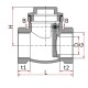 Клапан обратный горизонтальный Varmega с металлическим уплотнением-1